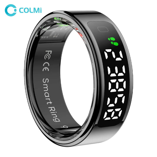 2025 R12 Smart Ring with Display Screen and Touch, Wireless Charging, Health Manager, 5 ATM Waterproof for Men Women